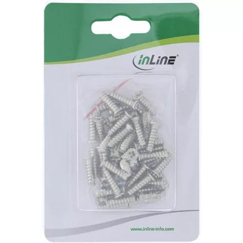 InLine® Lüfterschraube 5x16mm vernickelt 50er Pack