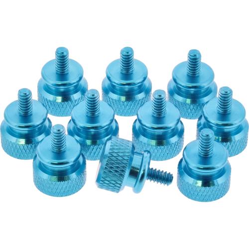 InLine® Rändelschrauben für Gehäuse Alu blau 10er Pack