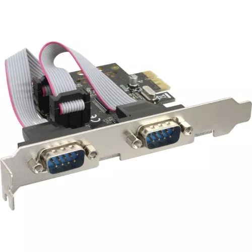 InLine Schnittstellenkarte 2x Seriell 9-pol PCIe (PCI-Express)