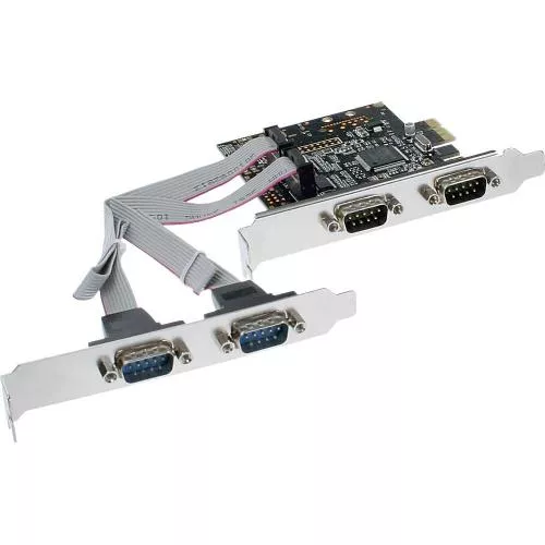 InLine® Schnittstellenkarte 4x Seriell 9-pol PCIe (PCI-Express)