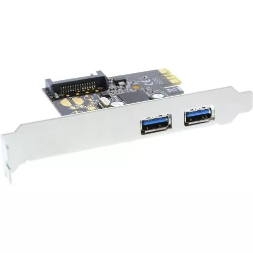 InLine Schnittstellenkarte 2x USB 3.0 PCIe mit SATA Strom