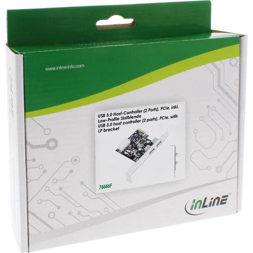 InLine® Schnittstellenkarte 2x USB 3.0 PCIe inkl. Low-Profile Slotblech