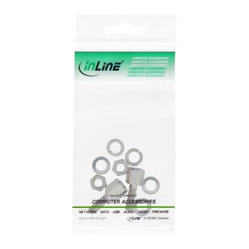InLine® Schraubensatz (SUB-D Befestigungssatz) 10-teilig