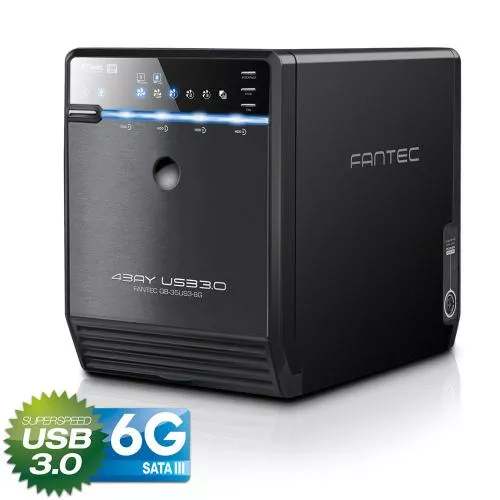 FANTEC QB-35US3-6G 4x 3.5" HDD Gehäuse USB 3.0 schwarz