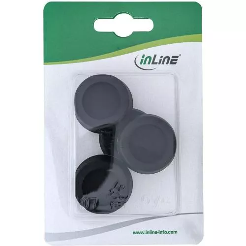 InLine® Gummi-Füße für PC Gehäuse 4er Pack schwarz