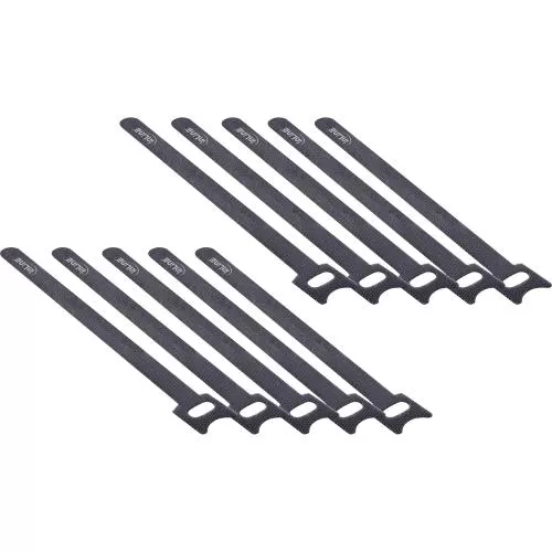 InLine® Kabelbinder 180mm Klett-Verschluss schwarz 10 Stück