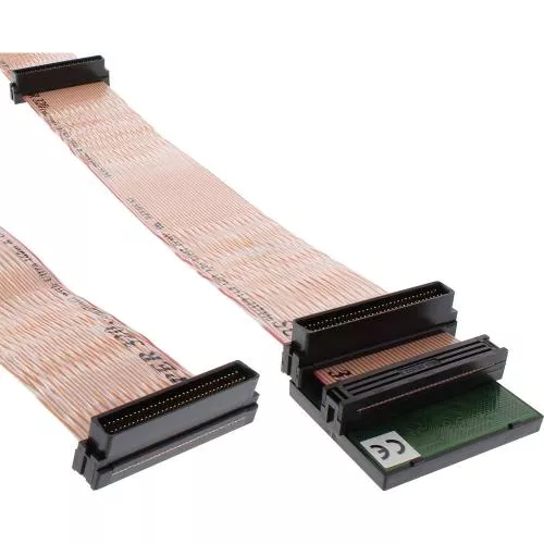 InLine® SCSI U320 Flachbandkabel 68pol für 4 Geräte mit Terminator 1,33m