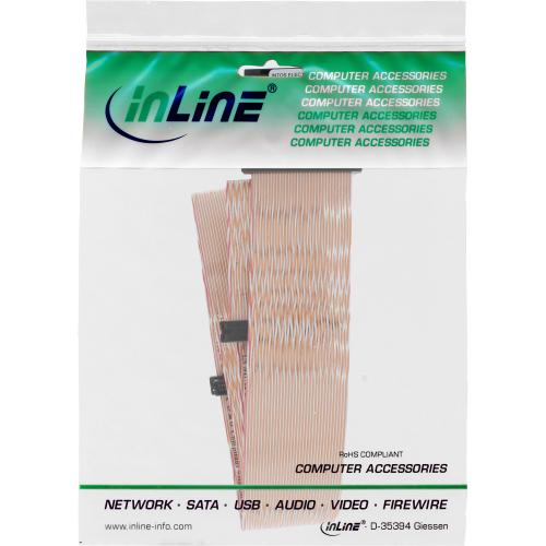 Preview: InLine® SCSI U320 Flachbandkabel 68pol für 2 Geräte mit Terminator 0,78m