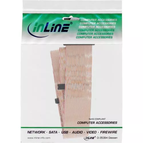 InLine® SCSI U320 Flachbandkabel 68pol für 2 Geräte mit Terminator 0,78m