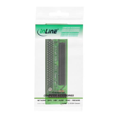 Preview: InLine® SCSI-SCA U320 Adapter 80pol Buchse auf 68pol mini Sub D Buchse