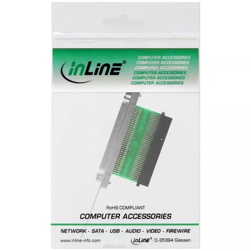 InLine® SCSI III U320 Slotblech 68pol mini Sub D Buchse/Buchse innen/außen