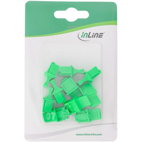 InLine® Staubschutz für RJ45 Buchse Farbe: grün 10er Blister