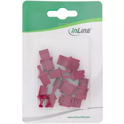 InLine® Staubschutz für RJ45 Buchse Farbe: dunkelrot 10er Blister