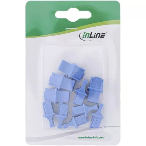 InLine® Staubschutz für RJ45 Buchse Farbe: blau 10er Blister