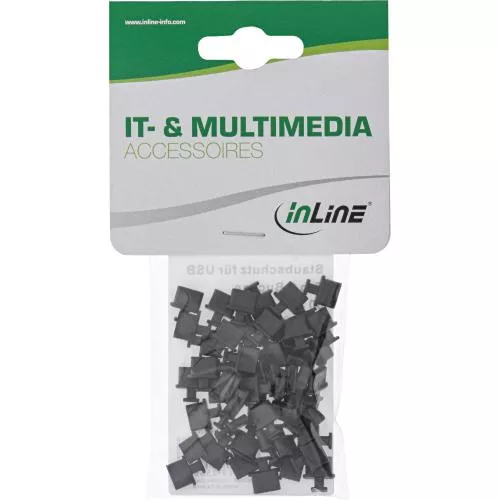 InLine® Staubschutz für USB Typ-C Buchse schwarz 50er Pack