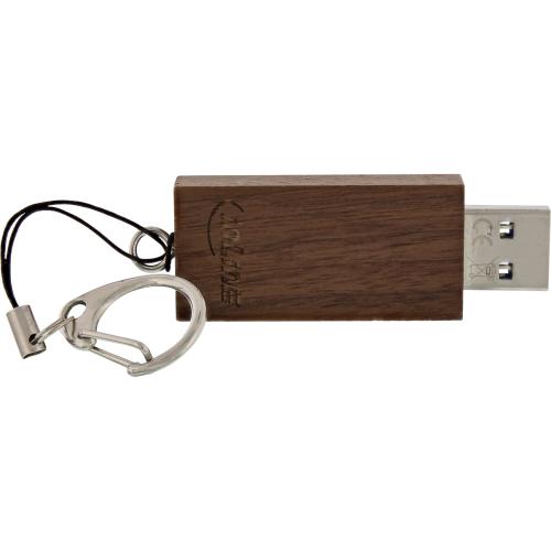 InLine® woodstick USB 3.0 Speicherstick Walnuss Holz 128GB