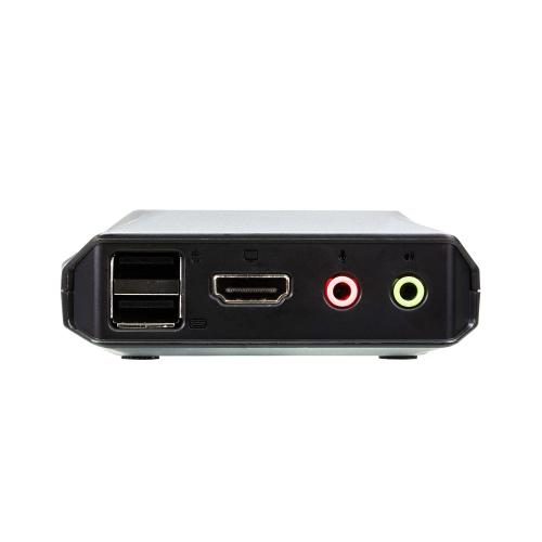 ATEN CS22H KVM-Switch 2-fach HDMI 4K USB Audio integrierte Kabel