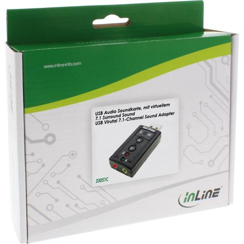 Preview: InLine® USB Audio Soundkarte mit virtuellem 7.1 Surround Sound