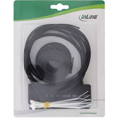 InLine® Schrumpfschlauch Set / Kabelschlauch Set schwarz