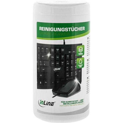 InLine® Reinigungstücher für Computer 100 Stück