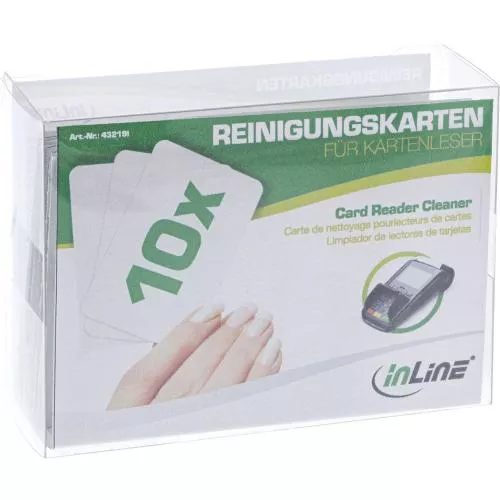 InLine Reinigungskarten für Kartenleser 10er Pack