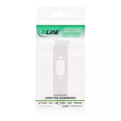 InLine® Slotblech mit 9-pol Sub D Aussparung Low Profile