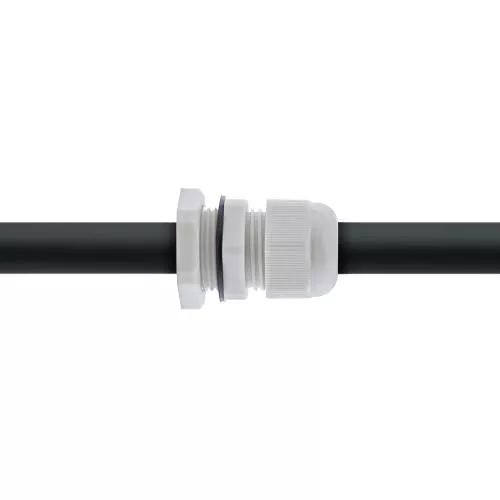 InLine® Kabeldurchführung PG 29 Nylon IP68 18-25mm grau 10 Stück