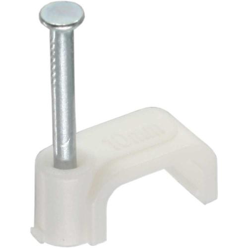 Kabelschelle – eckig – 8 mm – weiß – 100 Stück