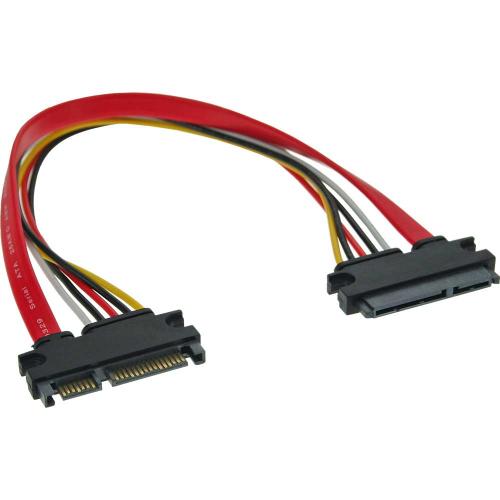 InLine® SATA+Strom Verlängerung intern SATA 6Gb/s + Strom Stecker / Buchse 0,3m