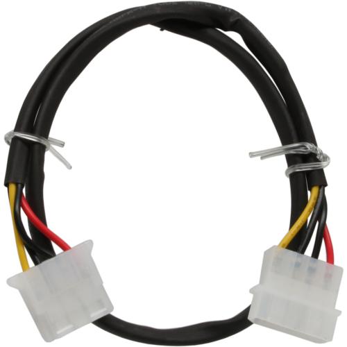 Preview: InLine® Strom Verlängerung intern 13,34cm (5,25") 4pol Stecker / Buchse 0,5m rund