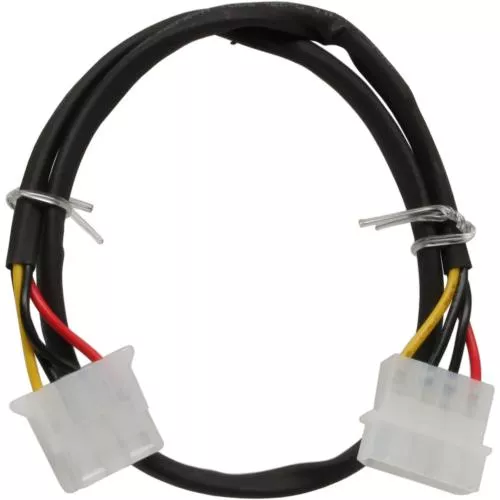 InLine® Strom Verlängerung intern 13,34cm (5,25") 4pol Stecker / Buchse 0,5m rund