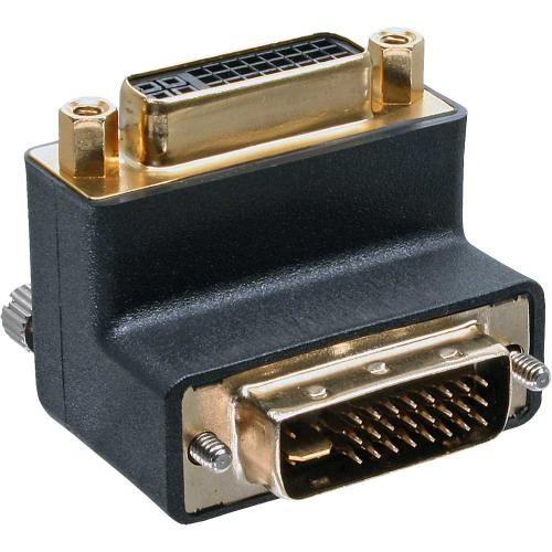 InLine® DVI-I Adapter 90° gewinkelt digital+analog 24+5 Stecker / Buchse