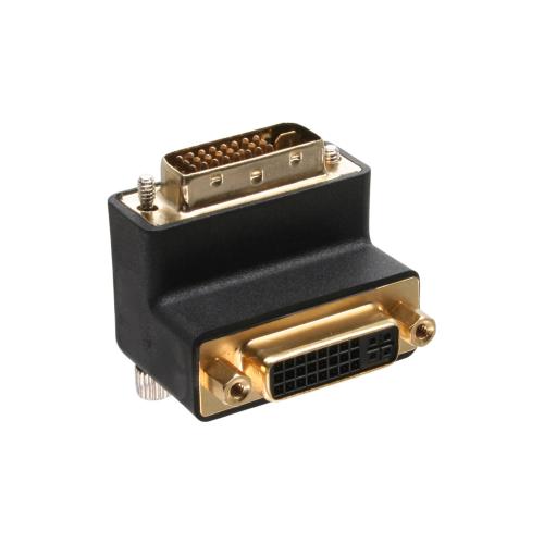 Preview: InLine® DVI-I Adapter 90° gewinkelt digital+analog 24+5 Stecker / Buchse