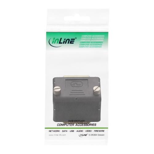 Preview: InLine® DVI-I Adapter 90° gewinkelt digital+analog 24+5 Stecker / Buchse