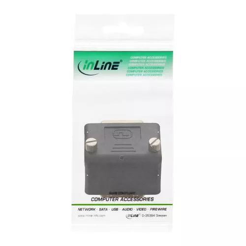 InLine® DVI-I Adapter 90° gewinkelt digital+analog 24+5 Stecker / Buchse