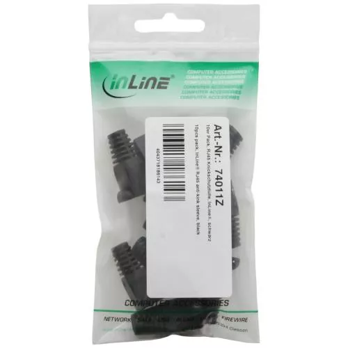 InLine® RJ45 Knickschutztülle schwarz 10er Pack