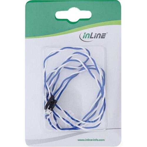 Preview: InLine® HDD-LED / Power-LED für Mainboard-Anschluss blau 5mm 0,8m