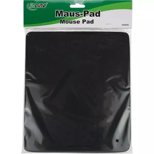 InLine® Maus-Pad schwarz 250x220x6mm