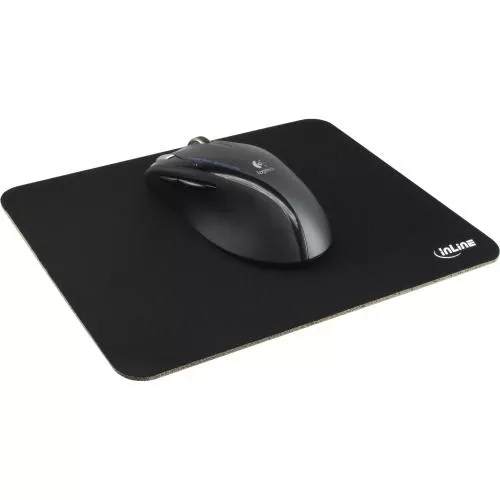 InLine® Maus-Pad Recycled schwarz 230x190x2,5mm