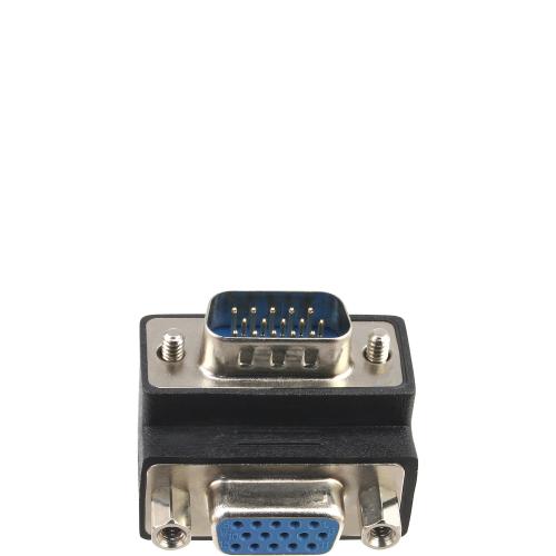 Preview: InLine® VGA Adapter 90° Winkel 15pol Stecker / Buchse