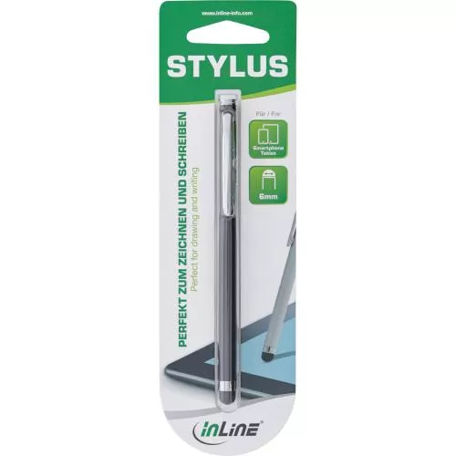 InLine® Stylus Stift für Touchscreens von Smartphone und Tablet schwarz