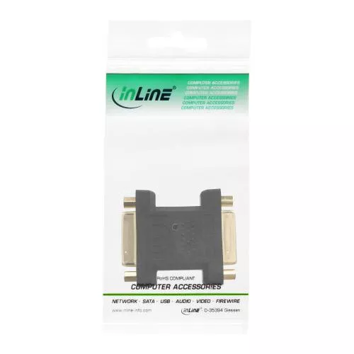 InLine® DVI-I Adapter Digital + Analog 24+5 Buchse / Buchse vergoldet
