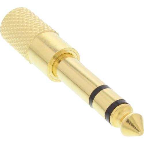 InLine® Audio Adapter 6,3mm Klinke Stecker an 3,5mm Klinke Buchse Stereo gold