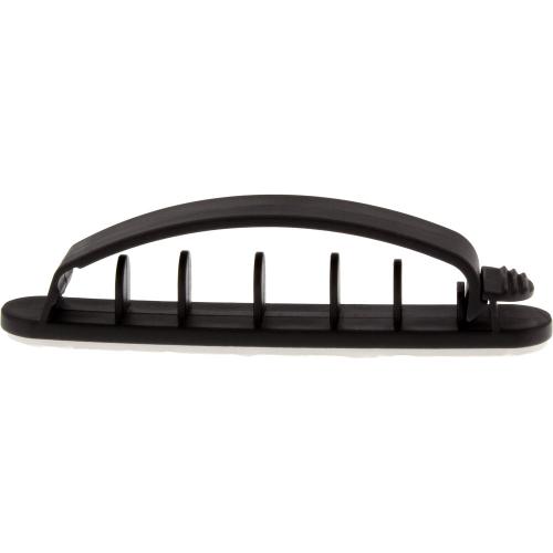 Kabelmanager 85 mm – Selbstklebend, 6-fach, Schwarz, 10 Stück