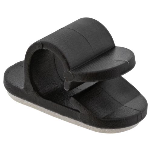 Preview: Kabelmanager 28 mm – Selbstklebend, Schwarz, 10 Stück