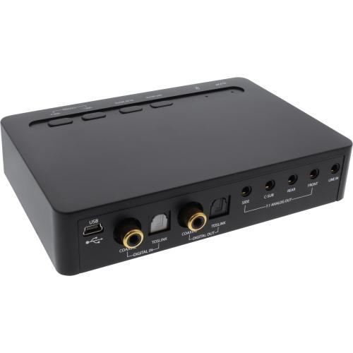 InLine® USB 2.0 SoundBox 7.1, 48KHz / 16-bit mit Toslink Digital IN / OUT
