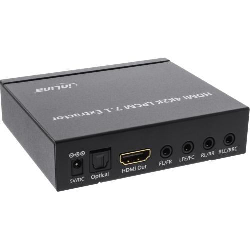 Preview: InLine® Extraktor/Signaltrenner Eingang 4K2K HDMI zu Ausgang 7.1 Audio + Toslink Audio + HDMI