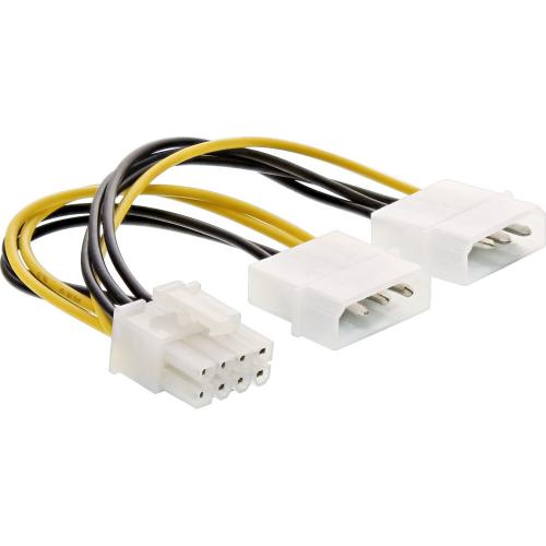 InLine® Stromadapter intern 2x 4pol zu 8pol für PCIe (PCI-Express) Grafikkarten 0,15m