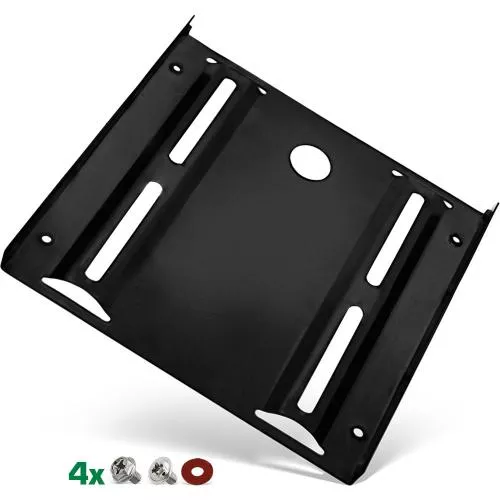 SSD-Einbaurahmen 2,5" auf 3,5" – schwarz – mit Schrauben