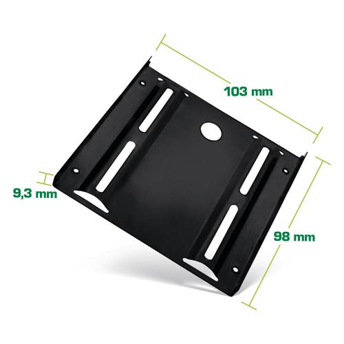 Preview: SSD-Einbaurahmen 2,5" auf 3,5" – schwarz – mit Schrauben